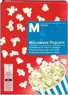 Préparation for popcorns, Salted Préparation pour popcorns
