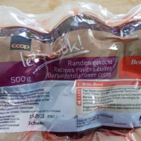 Racines rouges cuites