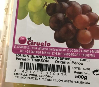 Raisin white sans pépins Raisin white sans pépins - Image 2