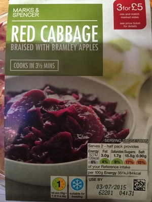 Red Cabbage braised with Bramley Apples Red Cabbage braised with Bramley apples