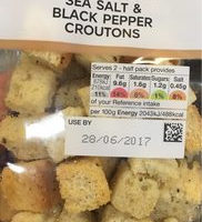 Sea salt &pepper croutons