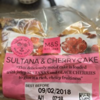 Sultana and cherry cake