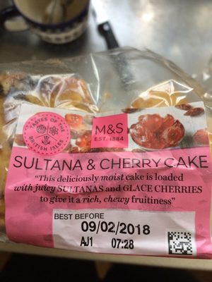 Sultana and cherry cake Sultana and cherry cake