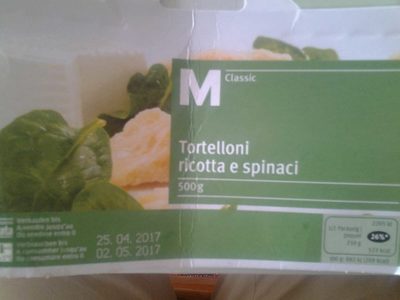 Tortelloni Ricotta Italian Cheesee spinaci Tortelloni ricotta e spinaci