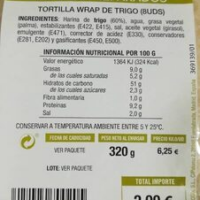Tortilla wrap de trigo