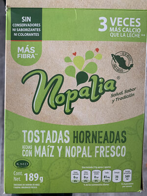 Tostadas Corn and nopal horneadas Tostadas de maíz y nopal horneadas