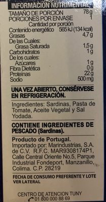 Tuny, Sardines in Salsa from Tomato Sardinas en salsa de tomate