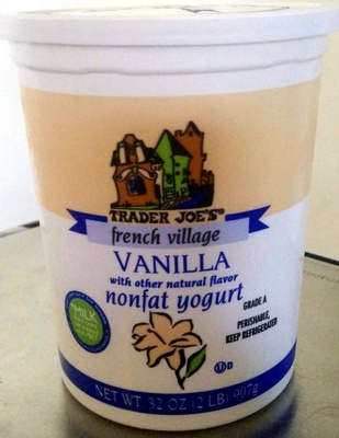 Vanilla Nonfat Yogurt Vanilla Nonfat Yogurt