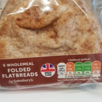 Wholemeal folded flatbread