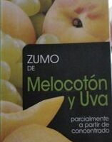 Zumo de melocotón y uva