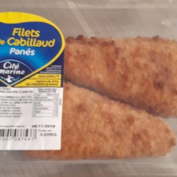 filets de cabillaud panés