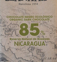 Black Chocolate Ecological 85 % NicarWater