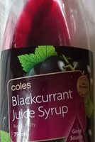 Blackcurrant Juice syrup