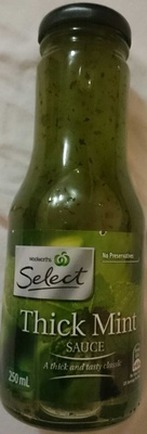 Woolworths Saltect Thick Mint Sauce Woolworths Saltect Thick Mint Sauce