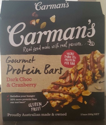 Gourmet Protein Bars Dark Choc & Cranberry Gourmet Protein Bars Dark Choc & Cranberry