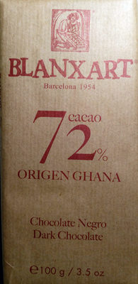 Dark Chocolate 72 % Ghana Dark Chocolate 72 % Ghana