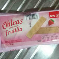 obleas rellenas Flavor frutilla Dia