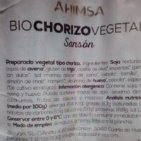 BioChorizo Vegetable sansón