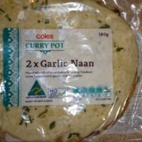 Coles Curry Pot Two Garlic Naan