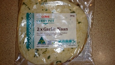 Coles Curry Pot Two Garlic Naan Coles Curry Pot Two Garlic Naan