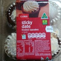 Coles Sticky Date Frosted Cupcakes