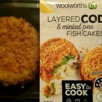 layered cod and Minted peas