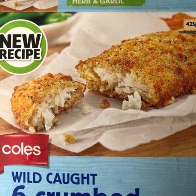 Crumbed white fish Crumbed white fish