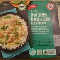 Coles Asian Thai Green Chicken Curry & Jasmine Rice