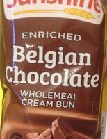 Enriched Chocolate Wholemeal Cream Bun Enriched Chocolate Wholemeal Cream Bun