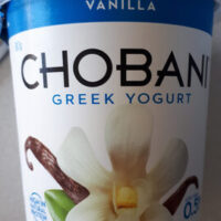 Chobani Greek Yogurt Vanilla Chobani Greek Yogurt Vanilla