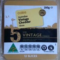 Coles Australian Vintage Cheddar Slices