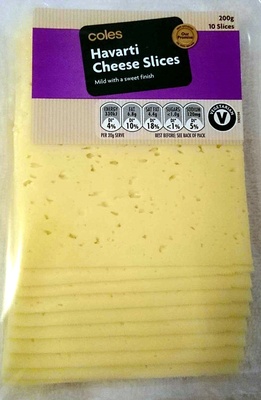 Havarti Cheese Slices Havarti Cheese Slices