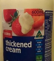 Coles Thickened Cream