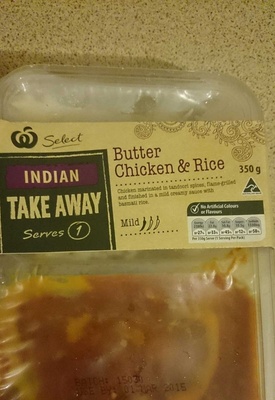 Butter Chicken and Rice Butter Chicken and Rice