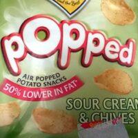 Popped Air Popped Potato Snacks Sour Cream & Chives