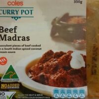 Coles Curry Pot  Beef Madras