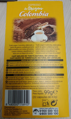Espreso from Origin colombia Espreso from Origin colombia