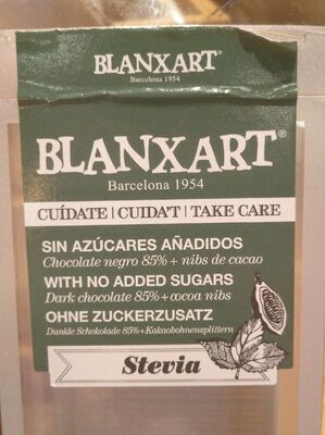 Chocolate 85% estevia Chocolate 85% estevia
