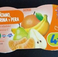 Platano, mandarina and pera