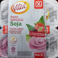 Dessert from Soja with Fruits from the Forrest