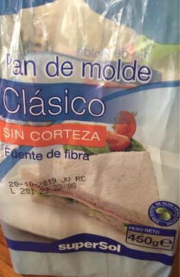 Pan from Molde clasico without corteza Pan from Molde clasico without corteza