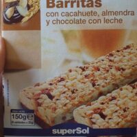 Barritas with Cacahuete, Almond and Chocolate with Leche