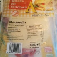 Cheese in loncha Mozzarella Cheese