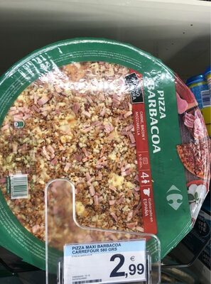 Pizza Maxi Barbacoa Carrefur 580grs Pizza Maxi Barbacoa Carrefur 580grs