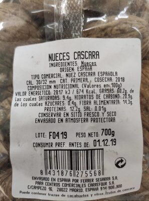 Nueces cascara cosecha nacional Nueces cascara cosecha nacional