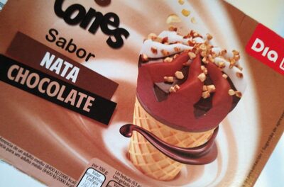 Conos cones nata Chocolate Conos cones nata Chocolate