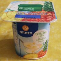 Yogurt with Chunks from Pineapple