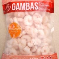 Gambas peladas with Water añadida