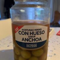 Olives Green with Hueso Flavor Anchovy