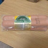 Salchicas without fécula bocata queso
